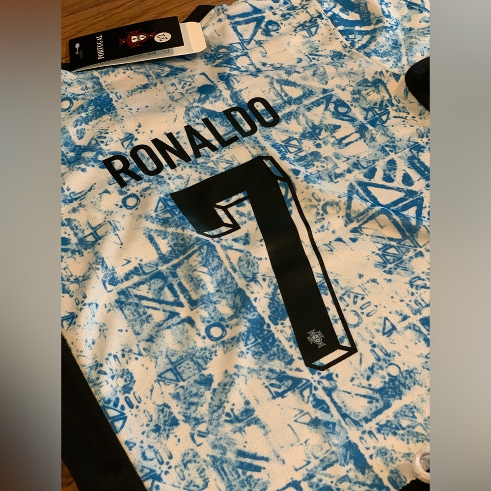 Ronaldo Soccer Jersey Kit Portugal Away Kids Uniform Futbol Shirt Set